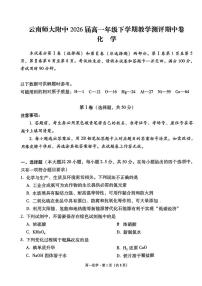 云南省昆明市云南师范大学附属中学2023-2024学年高一下学期教学测评期中卷化学试题（PDF版含答案）