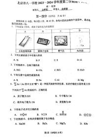 2024北京中关村中学高一（下）期中化学试题及答案1