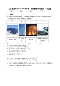 山东省菏泽市2022-2023学年高一下学期期中考试化学（B）试卷(含答案)
