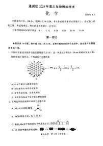 2024北京通州高三一模化学试卷