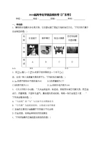 2024届高考化学挑战模拟卷【广东卷】(含答案)