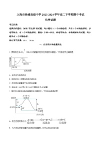 上海市杨浦高级中学2023-2024学年高二下学期期中考试化学试卷（等级）（原卷版+解析版）