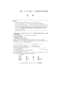 2024届安徽省合肥一中高三上学期化学期末试题