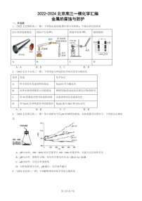 2022-2024北京高三一模化学试题分类汇编：金属的腐蚀与防护