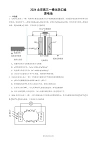 2024北京高三一模化学试题分类汇编：原电池  有答案