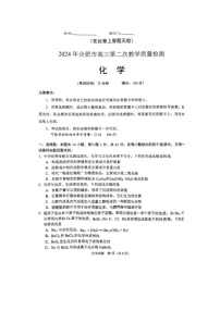 2024届安徽省合肥高三二模化学试题及答案