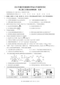 2024年普通高等学校招生全国统一考试高三第二次联合诊断检测（重庆康德二诊) 化学