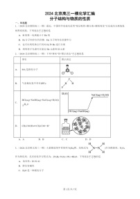 2024北京高三一模试题化学分类汇编：分子结构与物质的性质