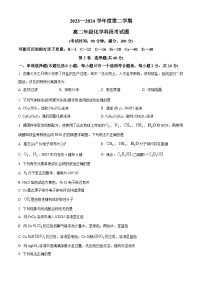 海南省文昌中学2023-2024学年高二下学期期中段考化学试题（原卷版+解析版）