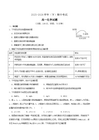 重庆市乌江新高考协作体2023-2024学年高一下学期期中考试化学试卷