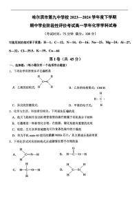 黑龙江省哈尔滨市第九中学校2023-2024学年高一下学期期中学业阶段评价考试化学试卷