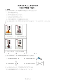 2024北京高三二模化学试题分类：认识化学科学（选择）