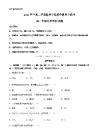 浙江省温州市十校联合体2023-2024学年高一下学期5月期中联考化学试卷（Word版附答案）