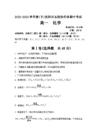 辽宁省沈阳市五校协作体2023-2024学年高一下学期5月期中联考化学试题