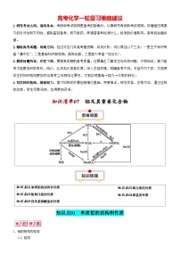 知识清单07  铝及其重要化合物-【知识清单】最新高考化学一轮复习知识讲义