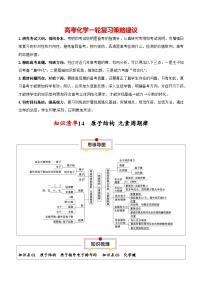 知识清单14 原子结构 元素周期律-【知识清单】最新高考化学一轮复习知识讲义