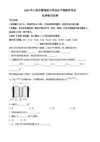 上海市曹杨第二中学2024届高三下学期五月份月考化学试题（原卷版+解析版）