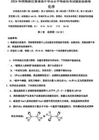 天津市滨海新区2024届高三下学期学业水平等级考试模拟测试（三模）化学试卷（PDF版含答案）