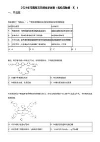 2024年河南高三三模化学试卷（名校压轴卷（1））