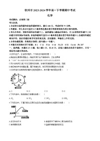 广西钦州市2023-2024学年高一下学期期中考试化学试卷（含答案）