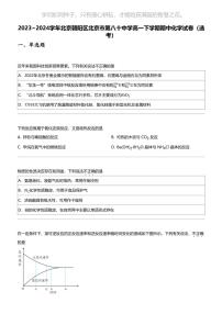 2023_2024学年北京朝阳区北京市第八十中学高一下学期期中化学试卷（选考）