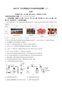 2024届广州市高三下学期毕业班冲刺训练题（二）化学试题+答案