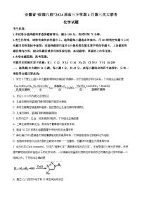 安徽省皖南八校2024届高三下学期4月第三次联考化学试卷（原卷版+解析版）