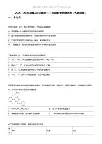 2023_2024学年5月河南高三下学期月考化学试卷（九师联盟）