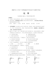 广西普通高中2022-2023学年高一下学期学业水平合格性考试化学试题