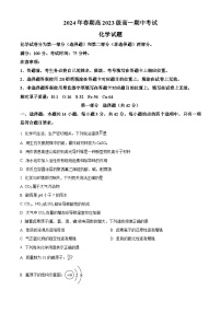 四川省泸州市龙马潭区2023-2024学年高一下学期5月期中考试化学试题（原卷版+解析版）