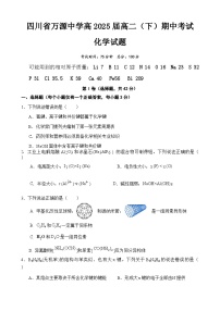 四川省达州市万源中学2023-2024学年高二下学期期中考试化学试卷（Word版附答案）