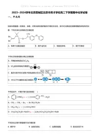 2023_2024学年北京西城区北京市育才学校高二下学期期中化学试卷