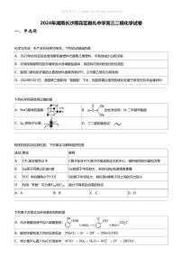 2024年湖南长沙雨花区雅礼中学高三二模化学试卷