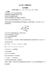 福建省上杭县第一中学2024届高三下学期模拟考试化学试题(无答案)