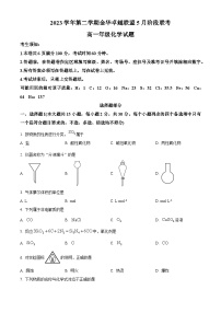 浙江省卓越联盟2023-2024学年高一下学期5月期中化学试题（原卷版+解析版）