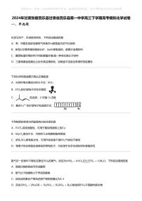 2024年甘肃张掖民乐县甘肃省民乐县第一中学高三下学期高考模拟化学试卷