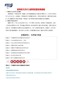 易错11 化学能与电能（9大易错点）-2024年高考化学三轮复习易错题（全国通用）