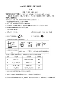 12，湖南省耒阳市第一中学2023-2024学年高一下学期第三次月考化学试题(无答案)