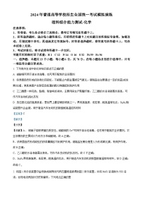 2024届河南省顶级名校高三考前全真模拟考试（一）理综试题-高中化学（学生版+教师版）