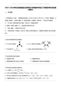 2023_2024学年北京西城区北京师范大学附属中学高三下学期月考化学试卷（统练2）