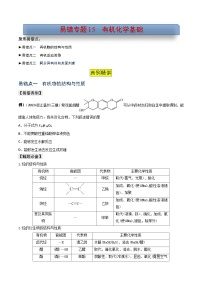 易错专题15 有机化学基础（原卷版）-2024年高考化学考前易错聚焦