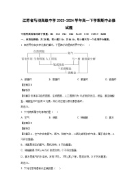 化学：江苏省马坝高级中学2023-2024学年高一下学期期中必修试题（解析版）