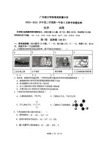 广州南方学院番禺附属中学2023-2024学年高一下学期6月月考化学试卷