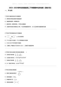 [化学]2023_2024化学年甘肃酒泉高二下学期期中化学试卷（四校5月）