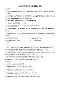 2024年四川高考真题化学试题及答案