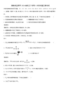 [化学]湖南省益阳市2024届高三下学期4月联考暨三模考试（解析版）