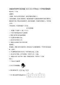 [化学]河南省开封市九校联盟2023-2024学年高二下学期期末质量检测试卷（解析版）