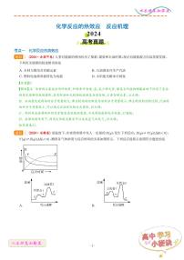 化学反应的热效应 反应机理--2024年高考真题和模拟题化学好题汇编