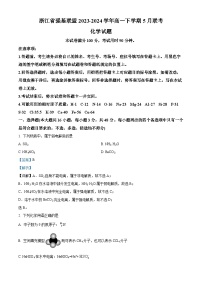 浙江省强基联盟2023-2024学年高一下学期5月联考化学试题（Word版附解析）