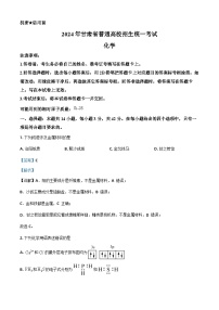2024年高考真题——化学（甘肃卷）试卷（Word版附解析）